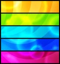 Set of five abstract banners / vector Royalty Free Stock Photo