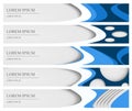 Set of five banners, can be used for web design Royalty Free Stock Photo