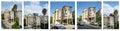 Set of five images stilt three-storey residential