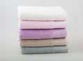 A set of five towels Royalty Free Stock Photo