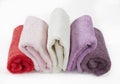 Set of five towles, isolated on white background Royalty Free Stock Photo