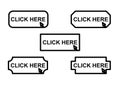 Click Here Button Set Vector Illustration â Modern Web UI Icons for Websites and Apps Royalty Free Stock Photo