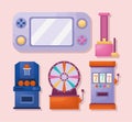 five video games icons Royalty Free Stock Photo