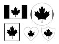 Set of Flags of Canada
