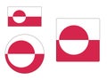 Set of Flags of Greenland