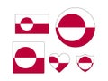 Set of Flags of Greenland