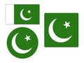 Set of Flags of Pakistan