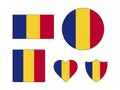 Set of Flags of Romania