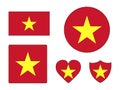 Set of Flags of Vietnam