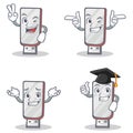 Set of flashdisk character with two finger wink graduation