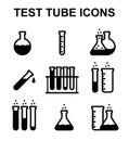 Set of Flasks, Lab Test Tube Vector Icons Isolated Royalty Free Stock Photo
