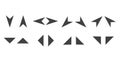 Set of Flat Arrow Icons on White Background Royalty Free Stock Photo