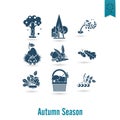 Set of Flat Autumn Icons