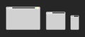 Set of Flat blank browser windows Royalty Free Stock Photo
