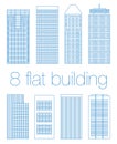 Set flat building city