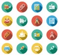 Set of flat business icons in flat design with elements for mobile concepts and web apps. Collection of business and finance icon. Royalty Free Stock Photo