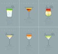 Poster cocktails Mojito grayish blue Royalty Free Stock Photo