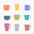 FLAT COFFEE CUP VECTOR Royalty Free Stock Photo