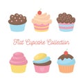 FLAT CUPCAKE VECTOR