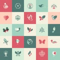 Set of flat design beauty and healthcare icons Royalty Free Stock Photo