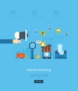 Set of flat design concept icons for web and Royalty Free Stock Photo