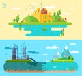 Set of flat design concept illustrations Royalty Free Stock Photo
