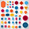 Set of flat design elements markers and tags Royalty Free Stock Photo