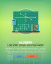 Set of flat design illustration concepts for algebra. Education and knowledge ideas. Mathematic science. Concepts for