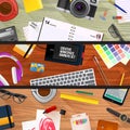 Set of flat design illustration concepts for business Royalty Free Stock Photo