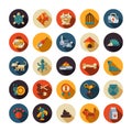 Set of flat design pet shop icons Royalty Free Stock Photo