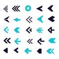 Set of flat design pointer cursor Infographic icon arrow pack collection set Vector Royalty Free Stock Photo