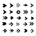 Set of flat design pointer cursor Infographic icon arrow pack collection set Vector Royalty Free Stock Photo