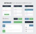 Set of Flat design ui kit for webdesign Royalty Free Stock Photo