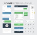 Set of Flat design ui kit for webdesign Royalty Free Stock Photo