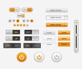 Set of flat design UI and UX elements for website and mobile app design Royalty Free Stock Photo