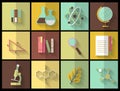 Set of flat education icons for design Royalty Free Stock Photo