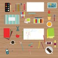 Set of flat educational objects