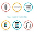 Set of flat gadgets icons