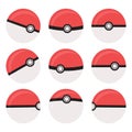 Set of flat icon, Ball Game team Player