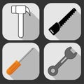 Set flat icon Equipment technician Royalty Free Stock Photo