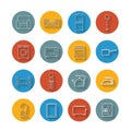 Set flat icons of house appliance