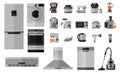 Set of 22 flat icons of household items Royalty Free Stock Photo