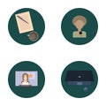 Set of flat icons about media, news icons. Royalty Free Stock Photo