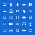 Set of flat icons. Technology and communications.