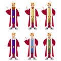 Set of flat king ikons