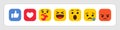 Networks Emoji reactions set square corners