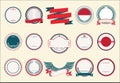 Collection of flat shields badges and labels Royalty Free Stock Photo