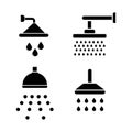 Set of flat simple web icons bathtub, shower, douche , vector illustration. Icons for house remodel Royalty Free Stock Photo