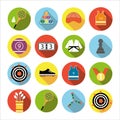 Set of flat sports icons Royalty Free Stock Photo