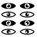 Set of flat style eye Icons vector Royalty Free Stock Photo